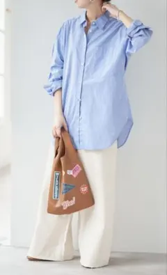 ドゥーズィエムクラス silk wash シャツ ネイビー ワイヤー入り - メルカリ