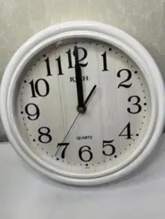RICH クォーツ時計 ホワイト 直径30cm