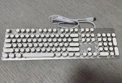 メカニカルキーボード タイプライター風 赤軸 レトロタイプ
