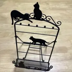 未使用 フェリシモ黒猫ブックスタンド／アイアンラックのサムネイル
