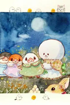 再販ナシ　おつきみしましょ　10/2 8（原画）ポストカードのみ