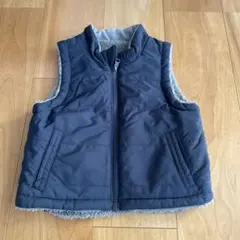 ネイビー 中綿ダウンベスト 100cm