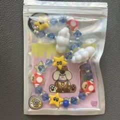String Ting スーパーマリオ スター&キノコ ストラップ 携帯 - メルカリ