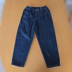 GU KIDS ネイビー デニムキャロットパンツ