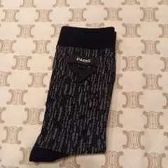 ストライプ模様 ブラックソックス