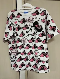 ディズニーリゾート　ミニー　総柄　Tシャツ　L