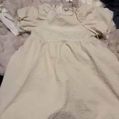 アイボリー 半袖チュール