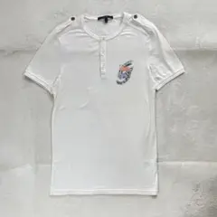 【O62】　GUCCI　ヘンリーネックTシャツ　レディースL　ホワイト白のサムネイル