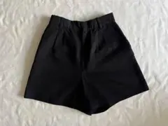 ZARA リネンブレンド ハイウエスト ショートパンツ ブラック XS