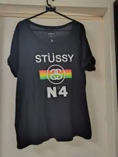 Stüssy N°4 Tシャツ ブラック M ラスタカラーのサムネイル