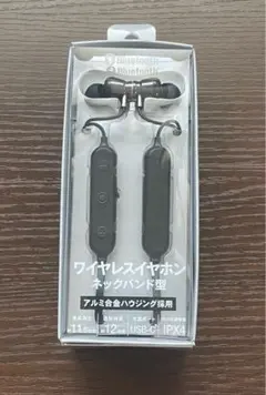 多摩電子工業　ワイヤレスイヤホン　ネックバンド型　黒色