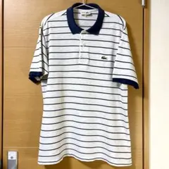 【CHEMISE LACOSTE】70sボーダーワンポイントポロシャツ