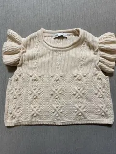 ZARA フリル　ニット　トップス　Sサイズ