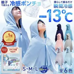 BELLEMOND ふりふり冷感ポンチョ君 Mサイズ　グレーのサムネイル