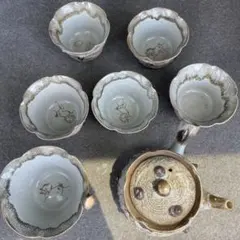 西岡良弘　絵班唐津　向附　６客 茶道具 西岡小十　共箱　朝鮮唐津皮鯨 値下げ不可 西岡良弘 絵班唐津 向附 6客 西岡小十 共箱 朝鮮唐津皮鯨茶道具懐石