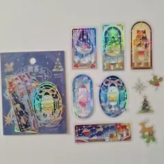 喫茶アラモード・ステンドクリスマス クリアシール 箔押し お裾分け