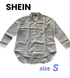 SHEIN シャツ ブラウス 長袖 レディース 白 S