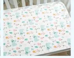 ［ 2枚セット ］防水マット くま×お花柄