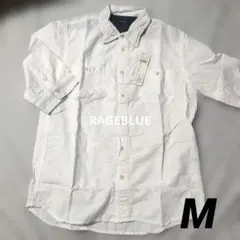 RAGEBLUE シャンブレーシャツ ホワイト Mサイズのサムネイル
