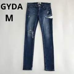 GYDA SIDE RIPPED スキニー デニムパンツ ブルー Mサイズ