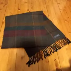 Lamb Wool チェック柄マフラー