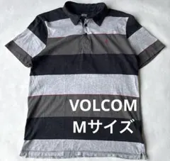VOLCOM ポロシャツ グレー黒 Mサイズ ロゴ刺繍 SURF Y2Kのサムネイル