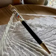 天然オパール入りボールペン 黒