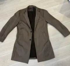 ニコルクラブフォーメン ブラウン スウェード ロングコートNICOLE CLUB