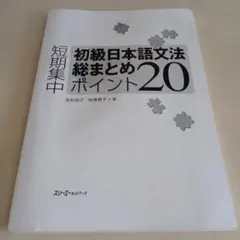 短期集中 初級日本語文法総まとめポイント20
