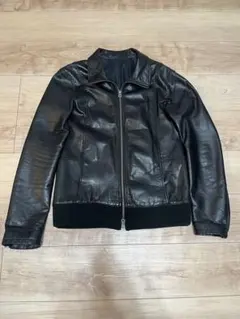 [美品]nano universe shama 牛皮製　黒レザージャケット