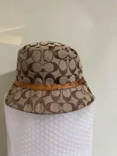 新品 コーチ COACH 帽子 バケットハット M/L シグネチャー柄 ベージュ COACH】コーチ ジャガード ポリエステル シグネチャー バケット ハット