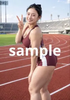 AI美女 陸上競技場 スポーツウェア 写真 260906_63