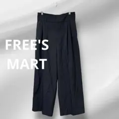 大人気！FREE'S MART★ワイドパンツ 黒 高見えデザイン センタープレス