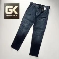 新品 GLOW KICK'S カーゴパンツ デニム 立体裁断 LL ストレッチ
