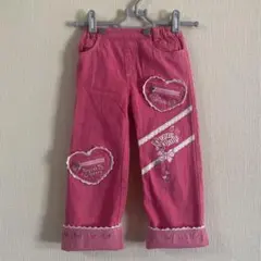 メゾピアノ　平成レトロ　パンツ　100サイズ ピンク　いちご　ハート