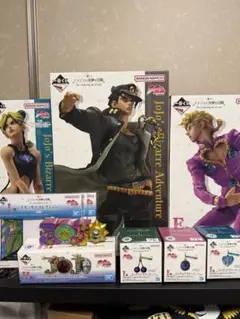 一番くじ　ジョジョの奇妙な冒険　Ｃ賞　E賞　F賞　H賞4部ロゴ　オマケ付き