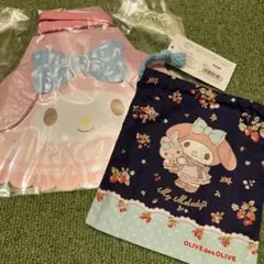 サンリオ マイメロ マイメロディ メガホン　巾着 my melody