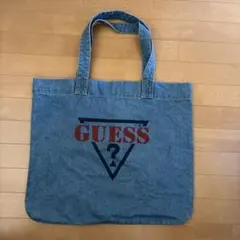GUESS ゲス　デニムトートバッグ　大容量　アメリカ製　コットンのサムネイル