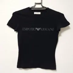 【EMPORIO ARMANI 】ラインストーンイーグルマークTシャツ Ｓのサムネイル