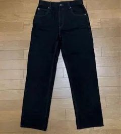 【 ユニクロ UNIQLO 】　ブラック デニム ジーンズ ストレート 24