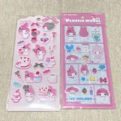 マイメロディ 　ジュエルマシュマロステッカー　プラスチックモデルシール