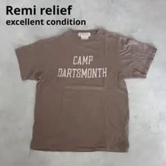 【REMI RELIEF】レミレリーフ カレッジTシャツ ブラウンのサムネイル
