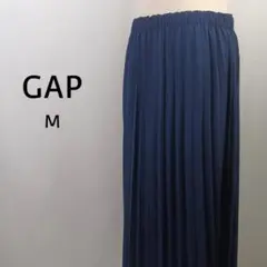 GAP　プリーツマキシスカート　M　ネイビー　タグ付