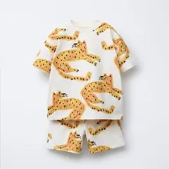 【新品未使用】ザラキッズ　半袖Tシャツハーフパンツ　セットアップ　タイガー　92