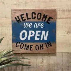 WELCOME OPEN サインボード 看板 表札（J-946）のサムネイル