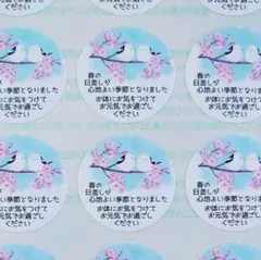 シマエナガ⭐春限定メッセージシール♥1シート48枚