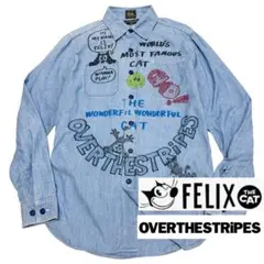 レア オーバーザストライプス FELIX 落書きプリント シャンプレー シャツのサムネイル