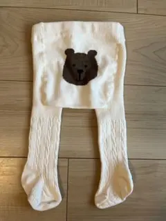 GAP くまさんタイツ　白　0-12m