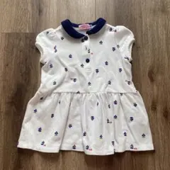 ホットビスケッツ　ポロシャツワンピース80