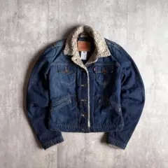 【00s Levi's】デニムジャケット　ボア　キルティング　メキシコ製　短丈